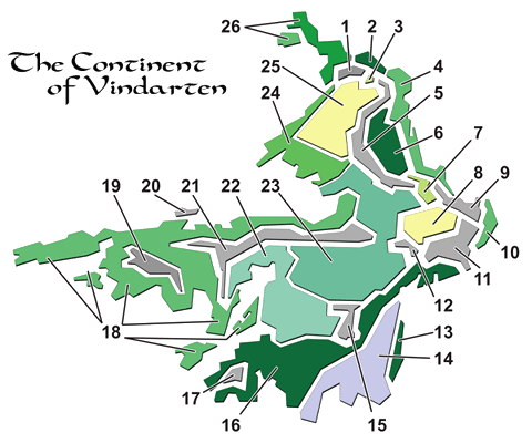 Vindarten geographical regions